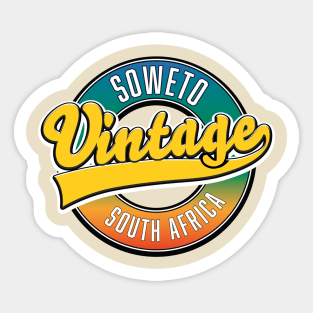 Soweto south africa vintage logo Sticker